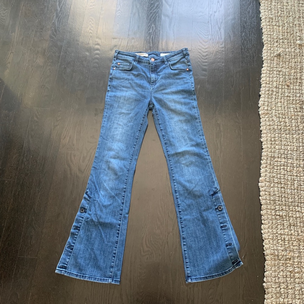 Pilcro High Rose Boot Cut Jeans w/ kick flare hem